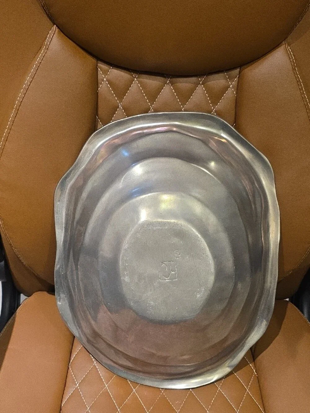 Lenox Hammered Metallic Silver Tone Decorative Serving Bowl